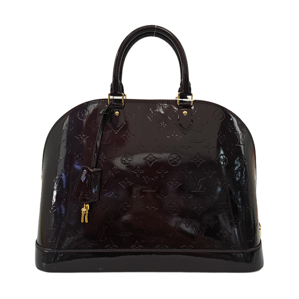 ALMA MM Monogram Patent Leather Red
