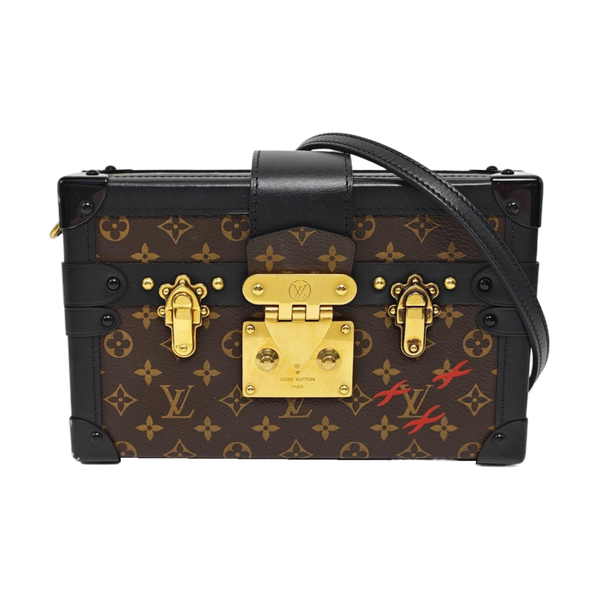 PETITE MALLE Monogram Coated Canvas Brown