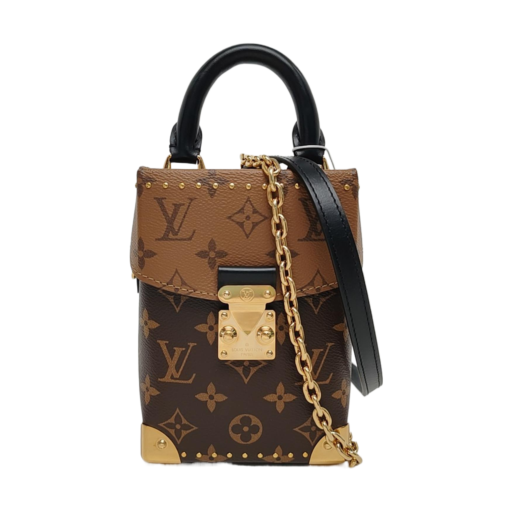 CAMERA BOX Monogram Coated Canvas Brown