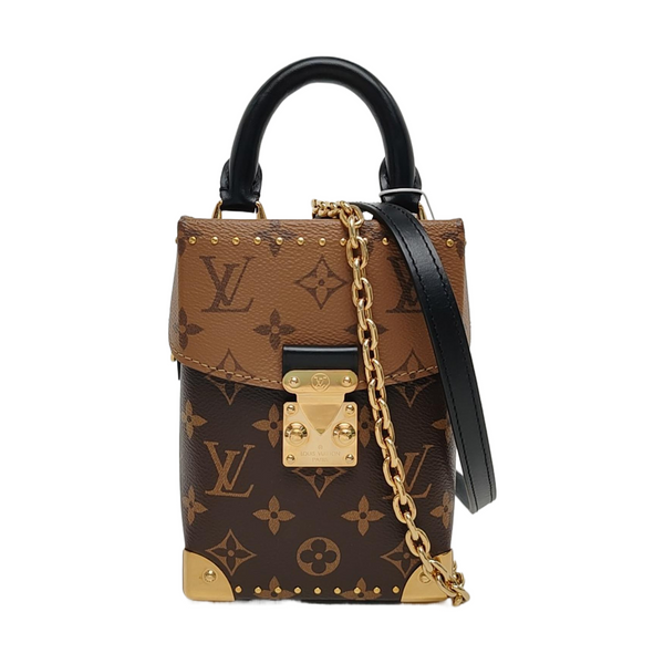 CAMERA BOX Monogram Coated Canvas Brown