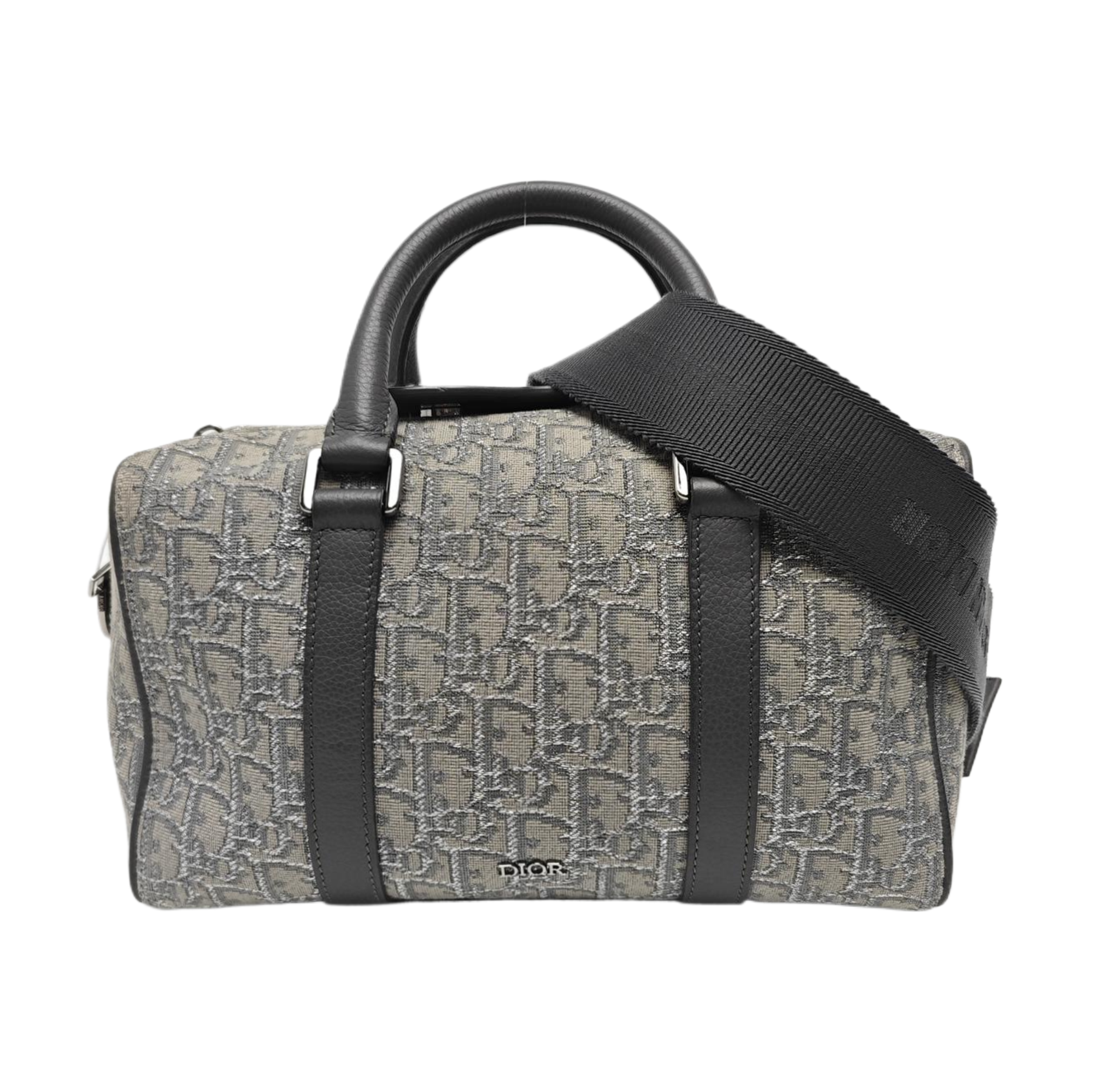 Oblique Canvas Shoulder Bag Gray
