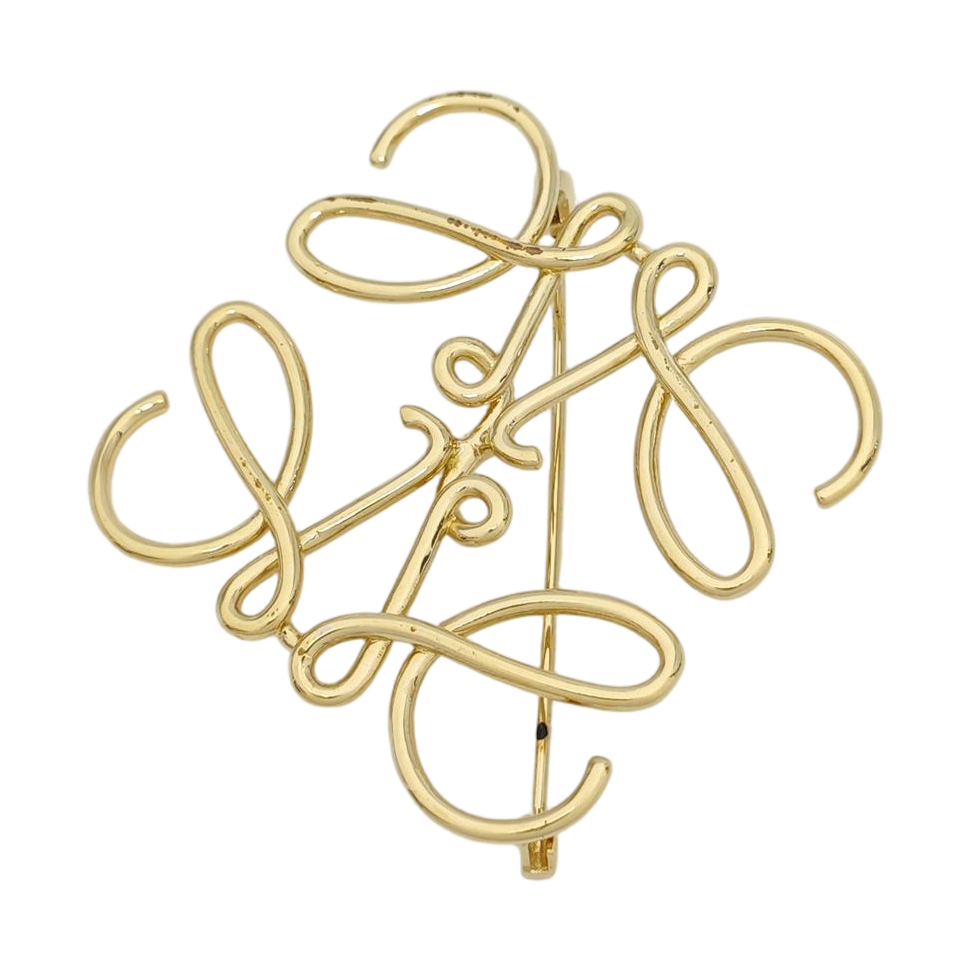 Anagram Metal Gold Brooch