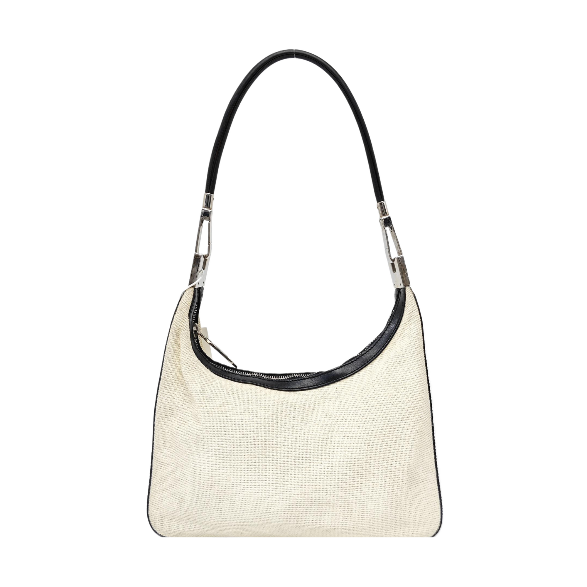 Fabric Shoulder Bag White