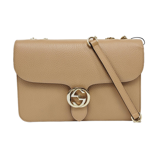 Interlocking G Large Calfskin Brown