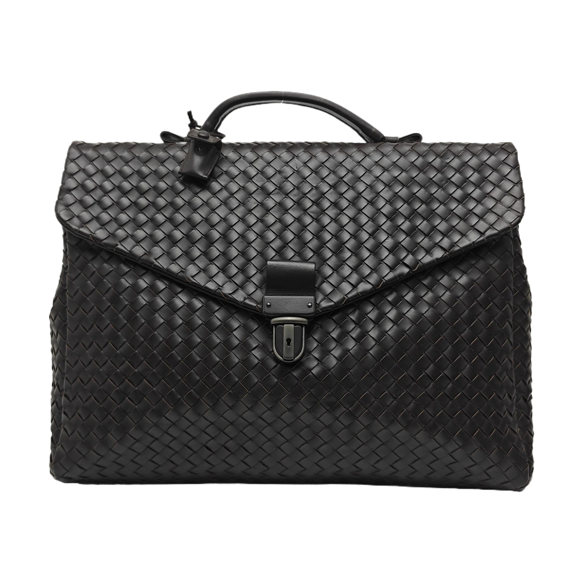 Calfskin Top Handle Bag Brown