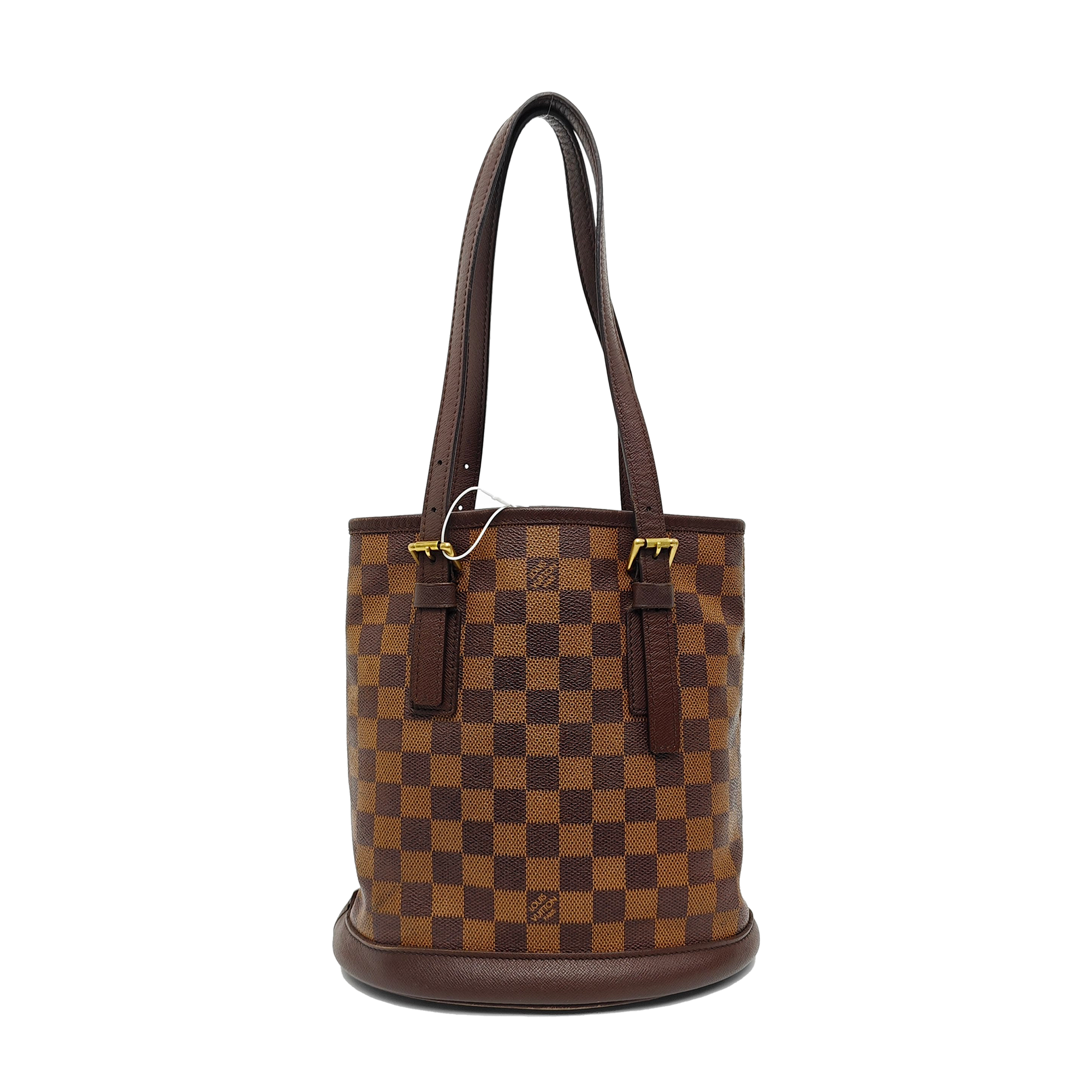 BUCKET PM Damier Ebene Coated Canvas Brown