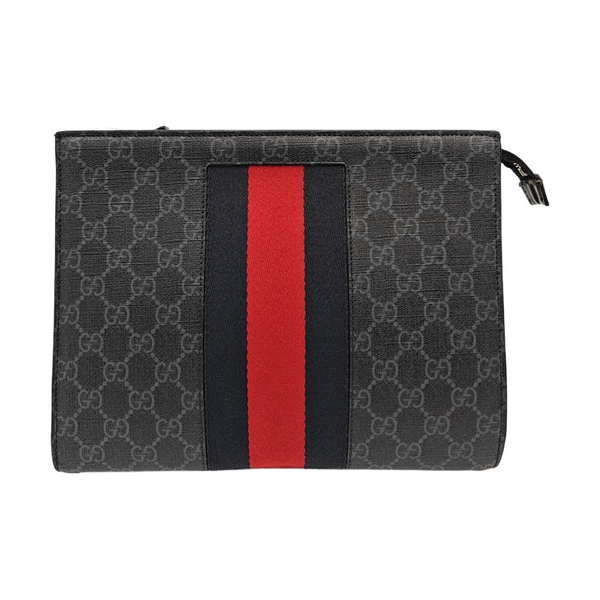 GG Supreme Monogram Coated Canvas Gray