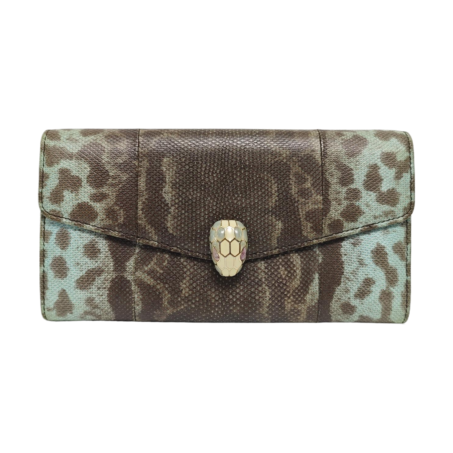 SERPENTI FOREVER Calfskin Brown Wallet