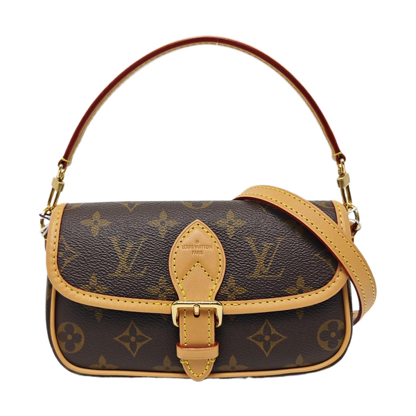 DIANE Nano Monogram Coated Canvas Brown