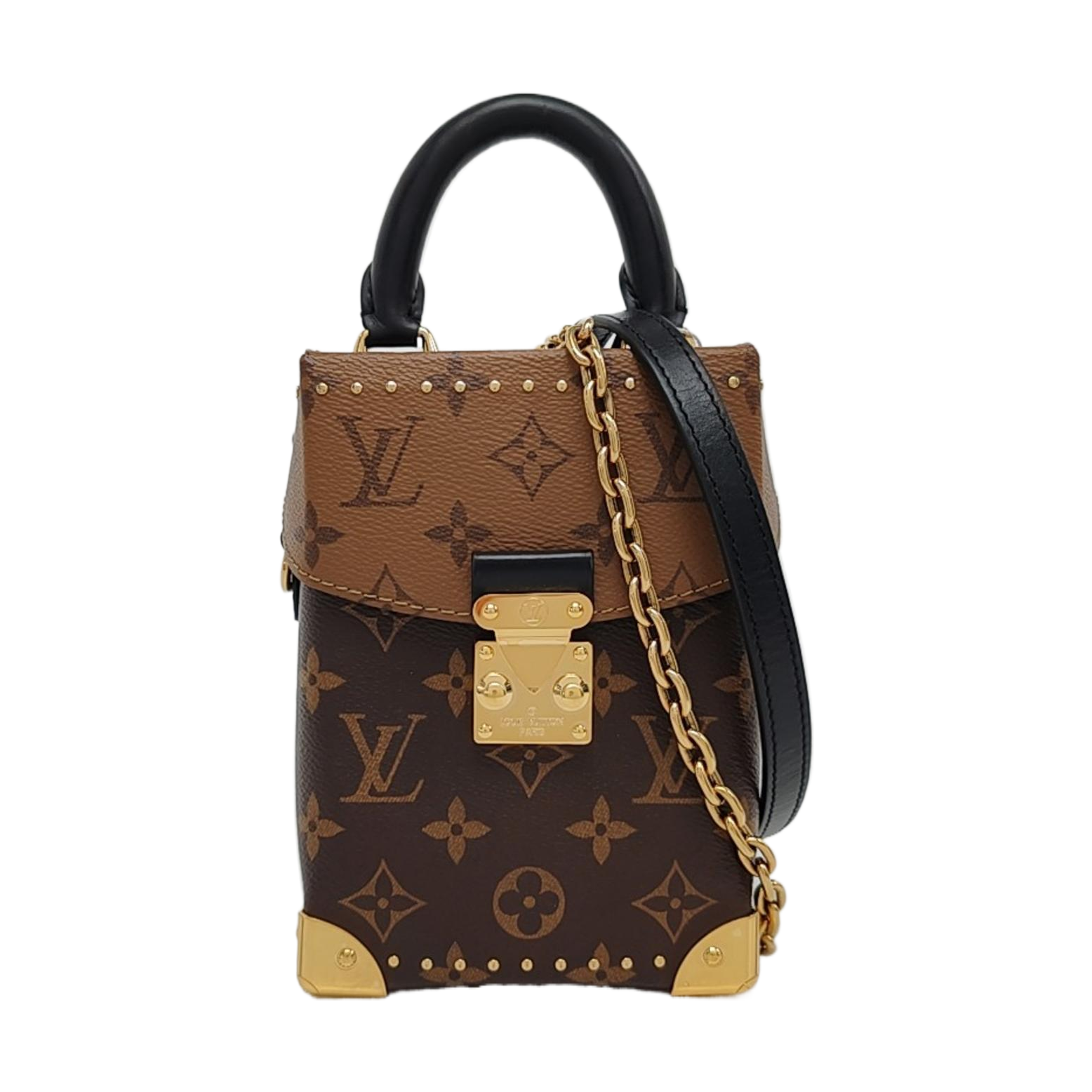 CAMERA BOX Monogram Coated Canvas Brown