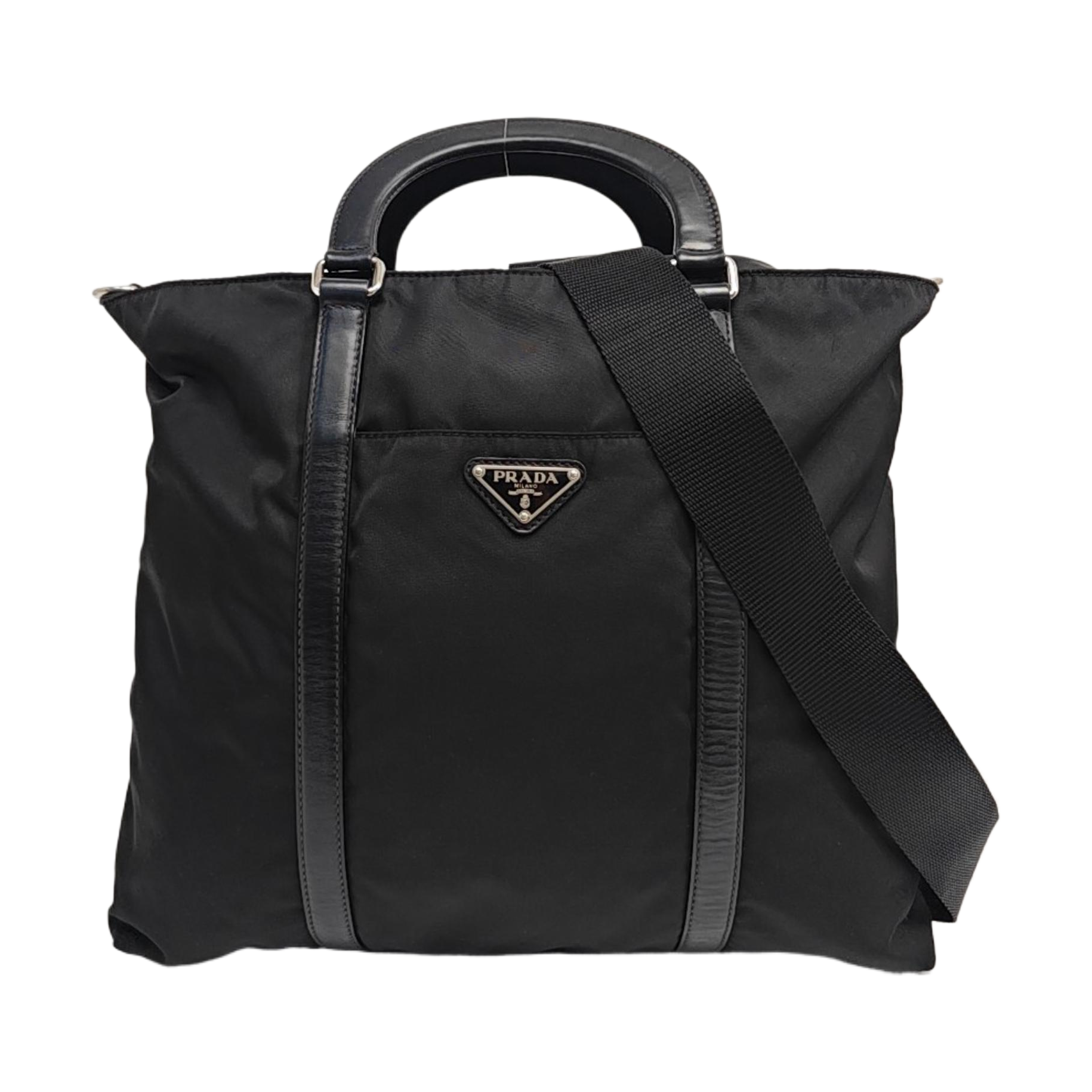 Nylon Shoulder Bag Black