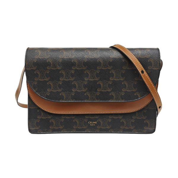 TRIOMPHE CANVAS Small Coated Canvas Brown
