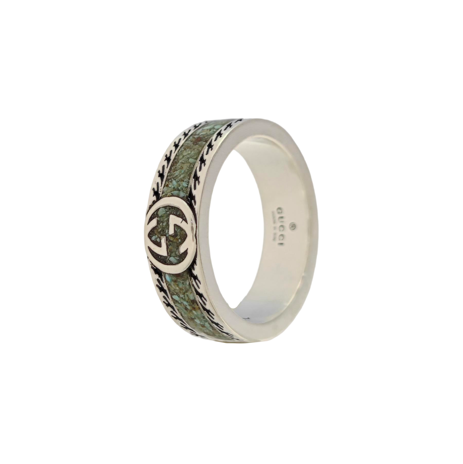 Interlocking G 925 Sterling Silver Ring HK 16