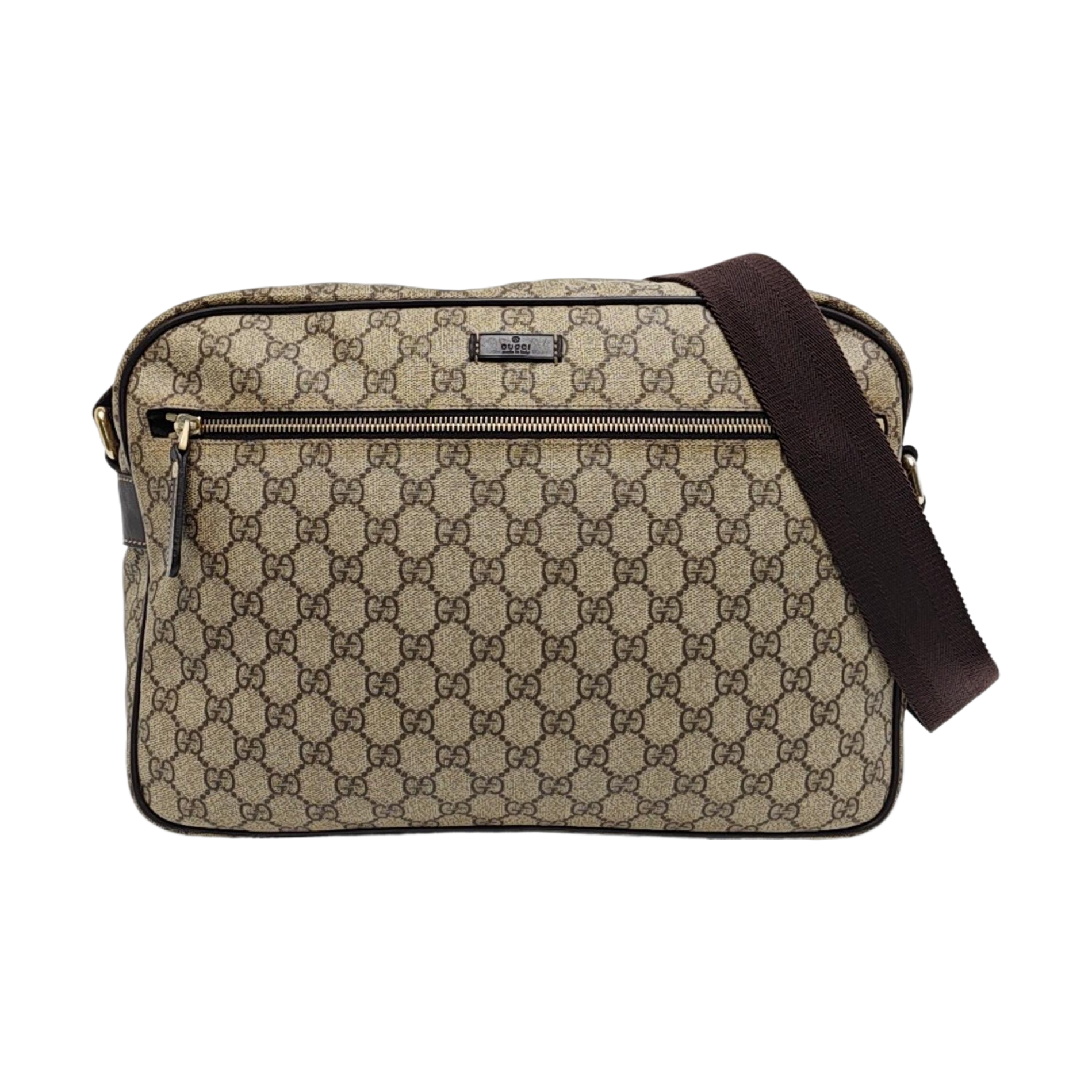 GG Supreme Monogram Coated Canvas Brown