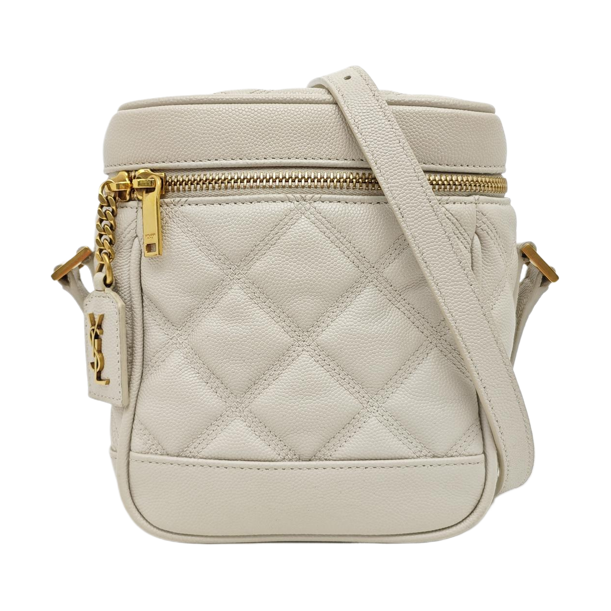 80'S VANITY Quilted Calfskin White