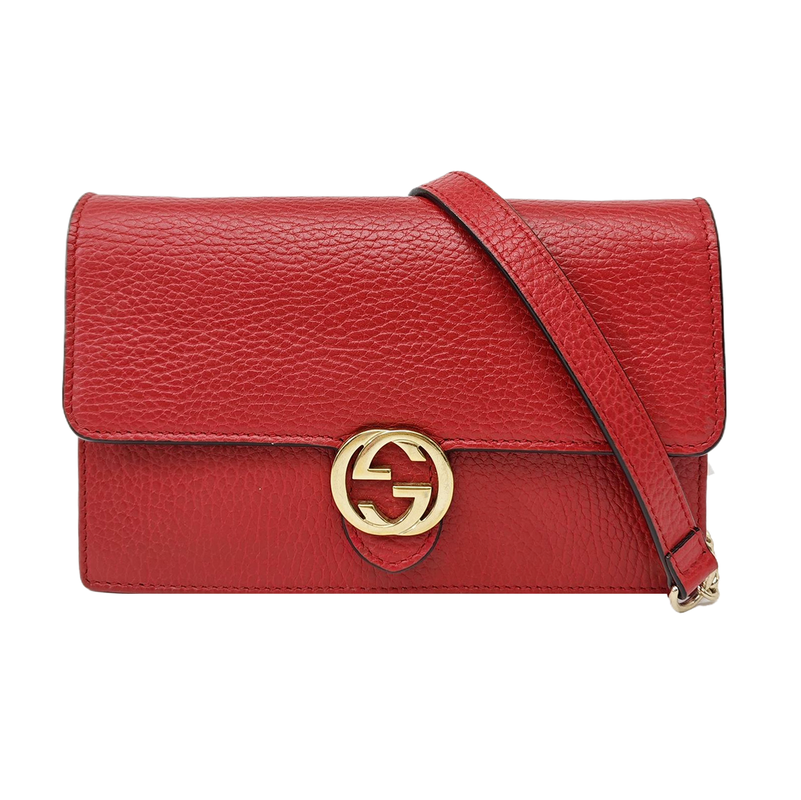 Calfskin Shoulder Bag Red