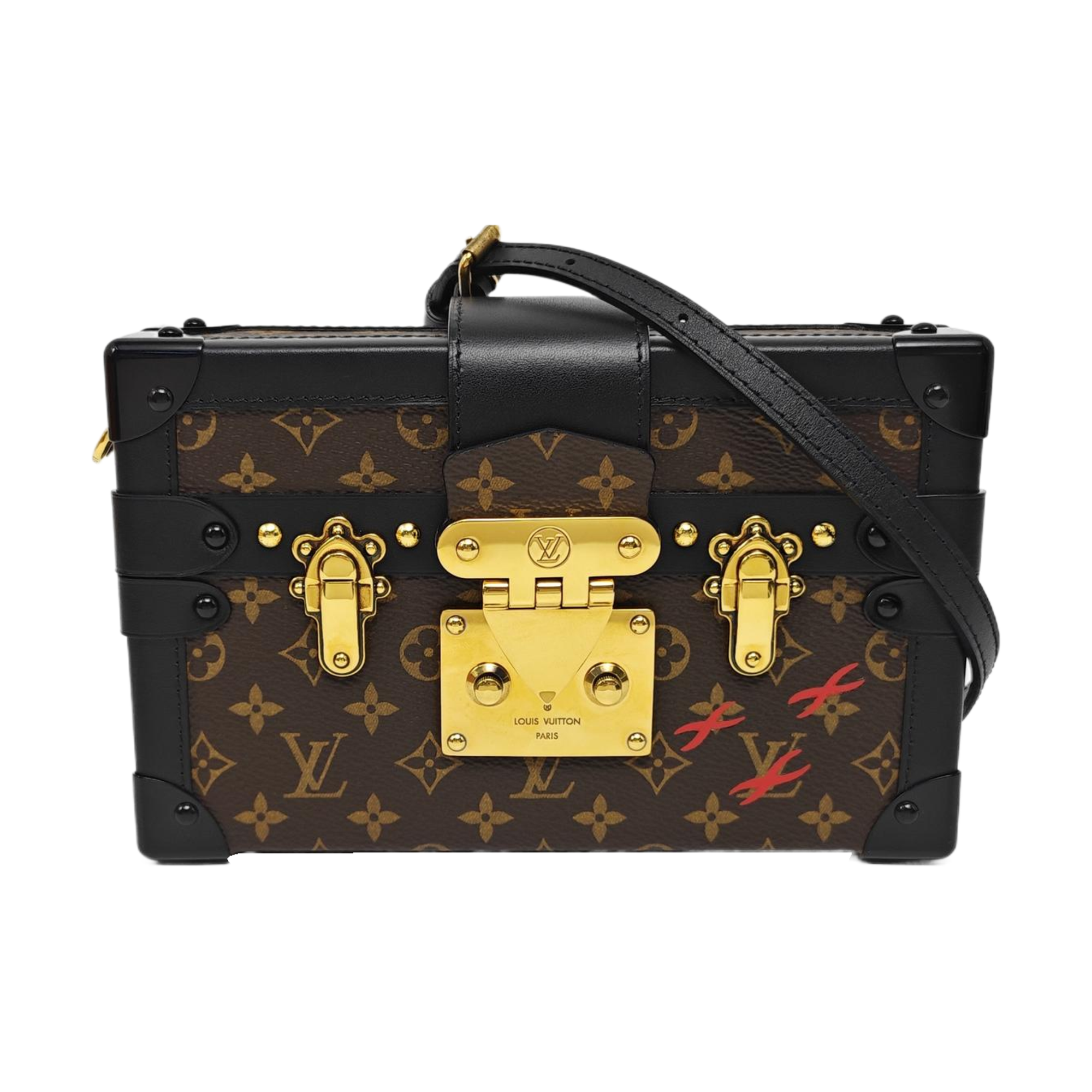 PETITE MALLE Monogram Coated Canvas Brown