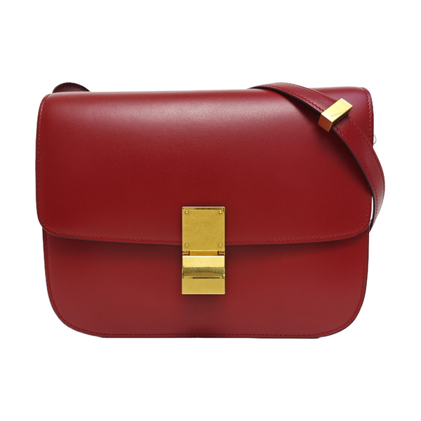 CLASSIC BOX Medium Calfskin Red