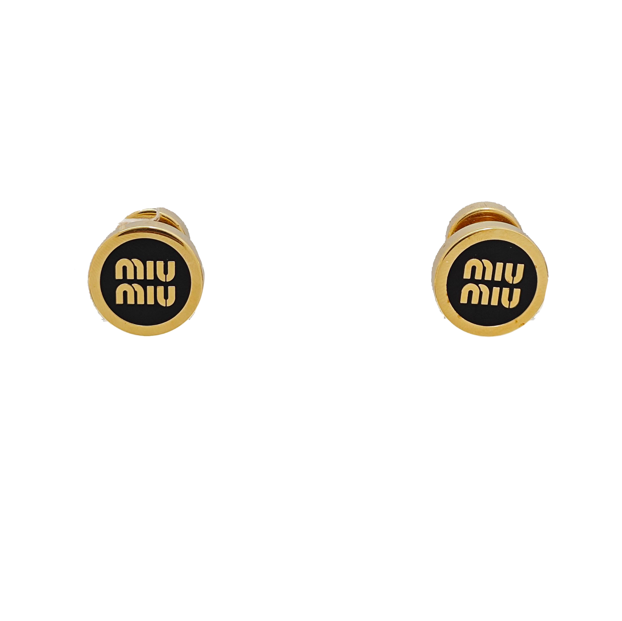 Metal Black Stud Earrings