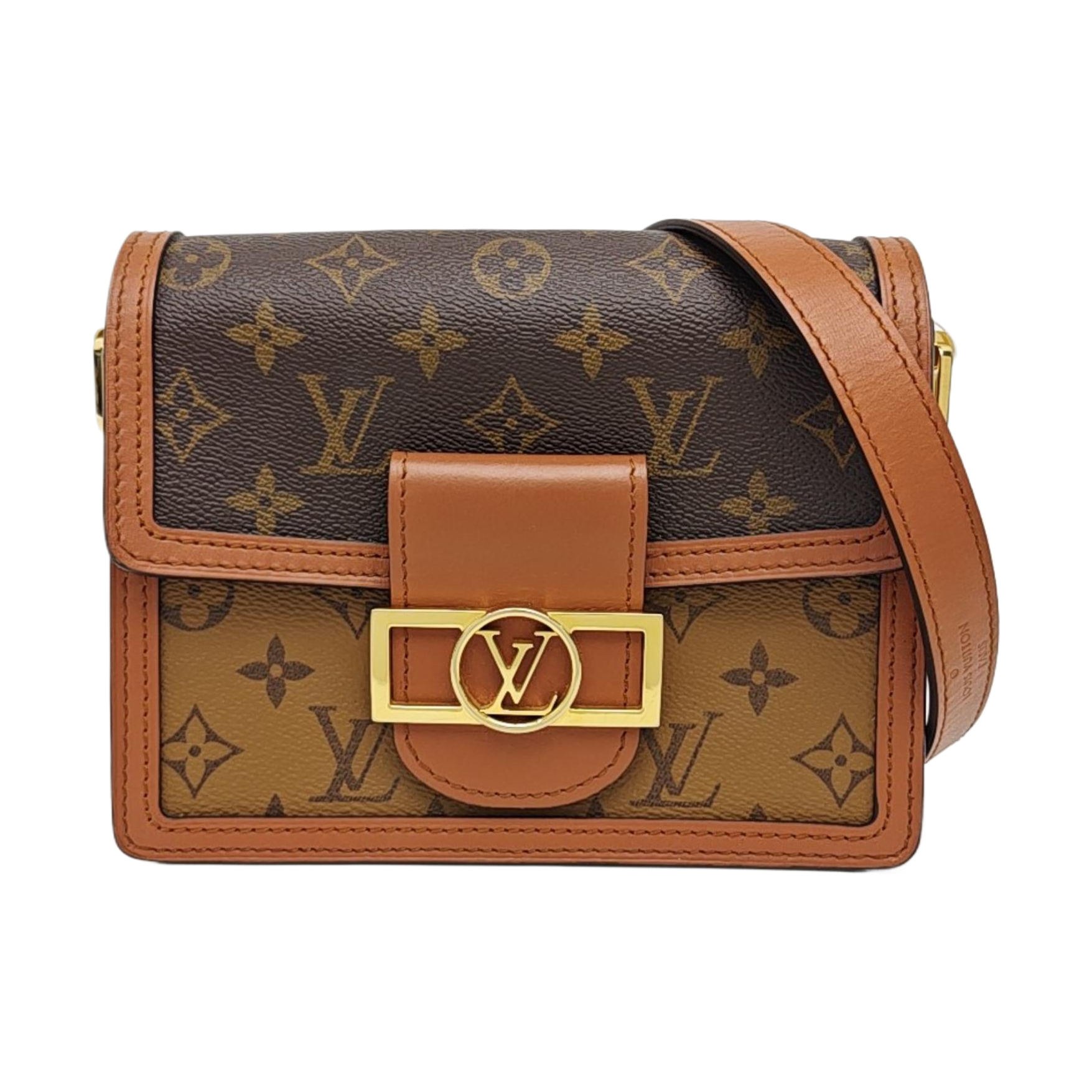 DAUPHINE Mini Monogram Coated Canvas Brown