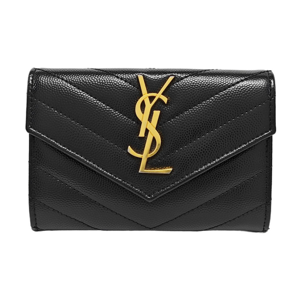 MONOGRAM Chevron Calfskin Black Wallet
