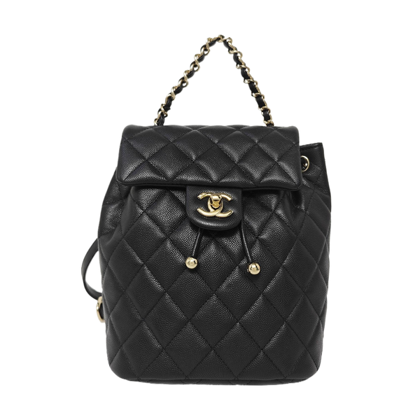 URBAN SPIRIT Small Quilted Grained Calfskin Black