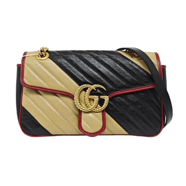 GG Marmont Medium Quilted Calfskin Multicolor