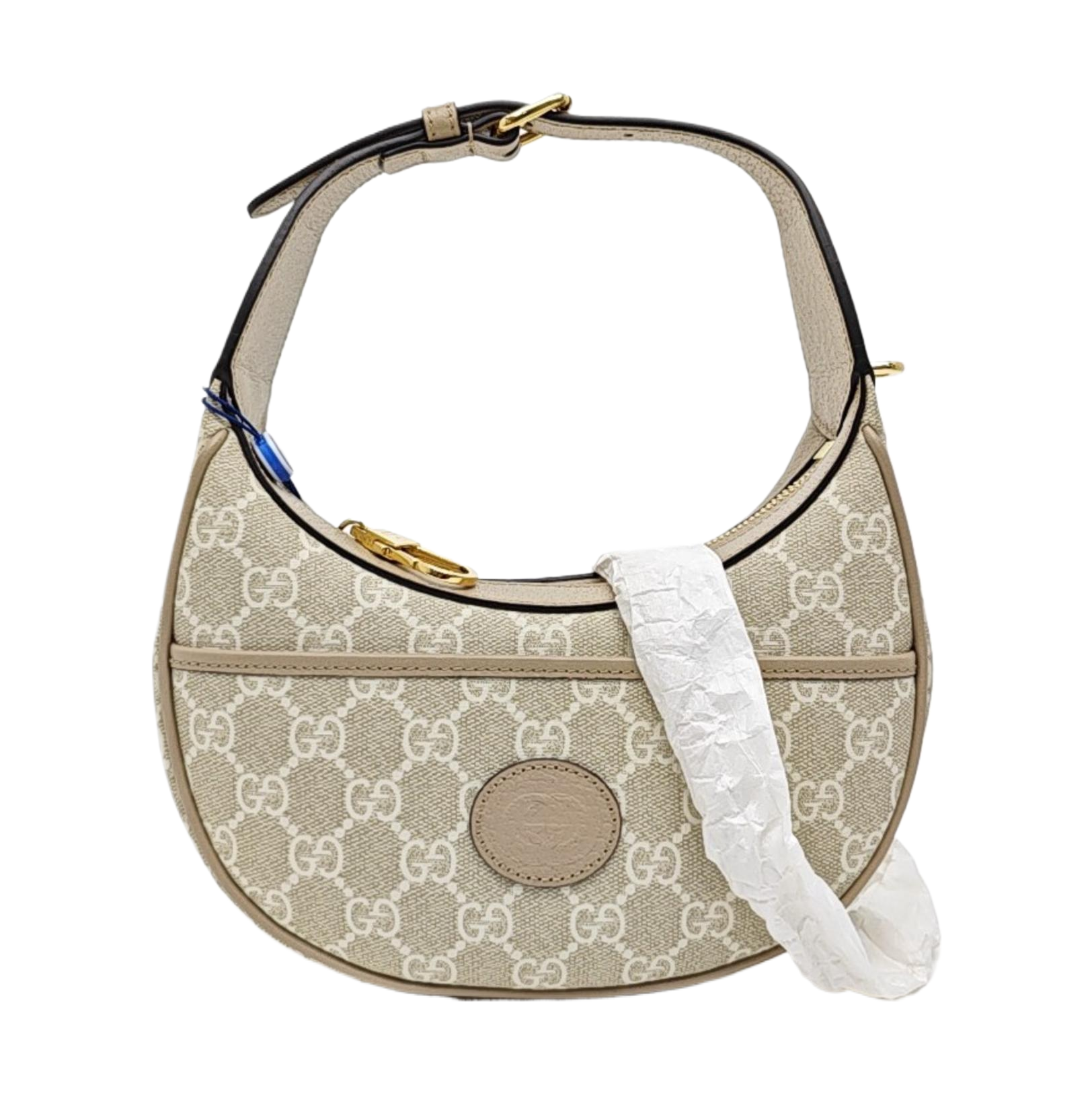 Monogram Coated Canvas Shoulder Bag Beige