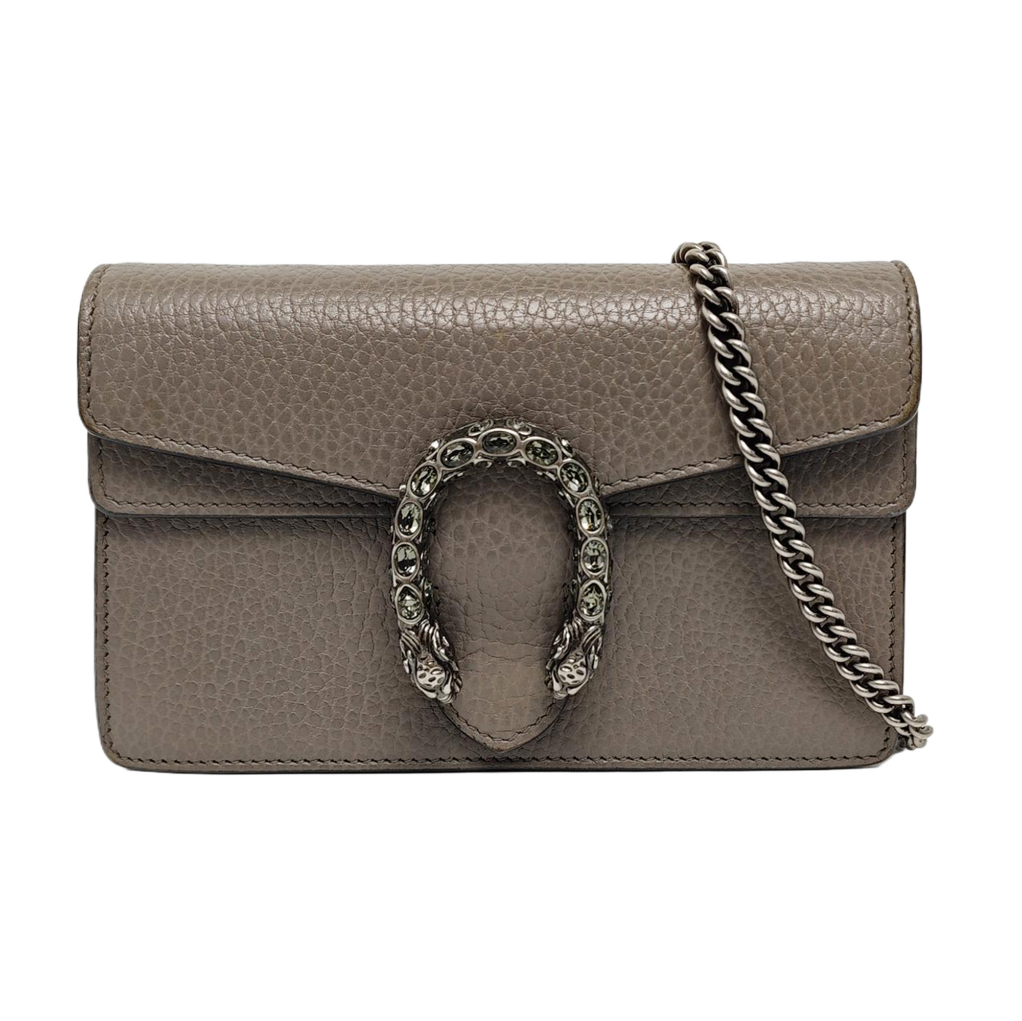 Authenticated pre-owned  Dionysus Super Mini Calfskin Grey - Shoulder Bag at Looply
