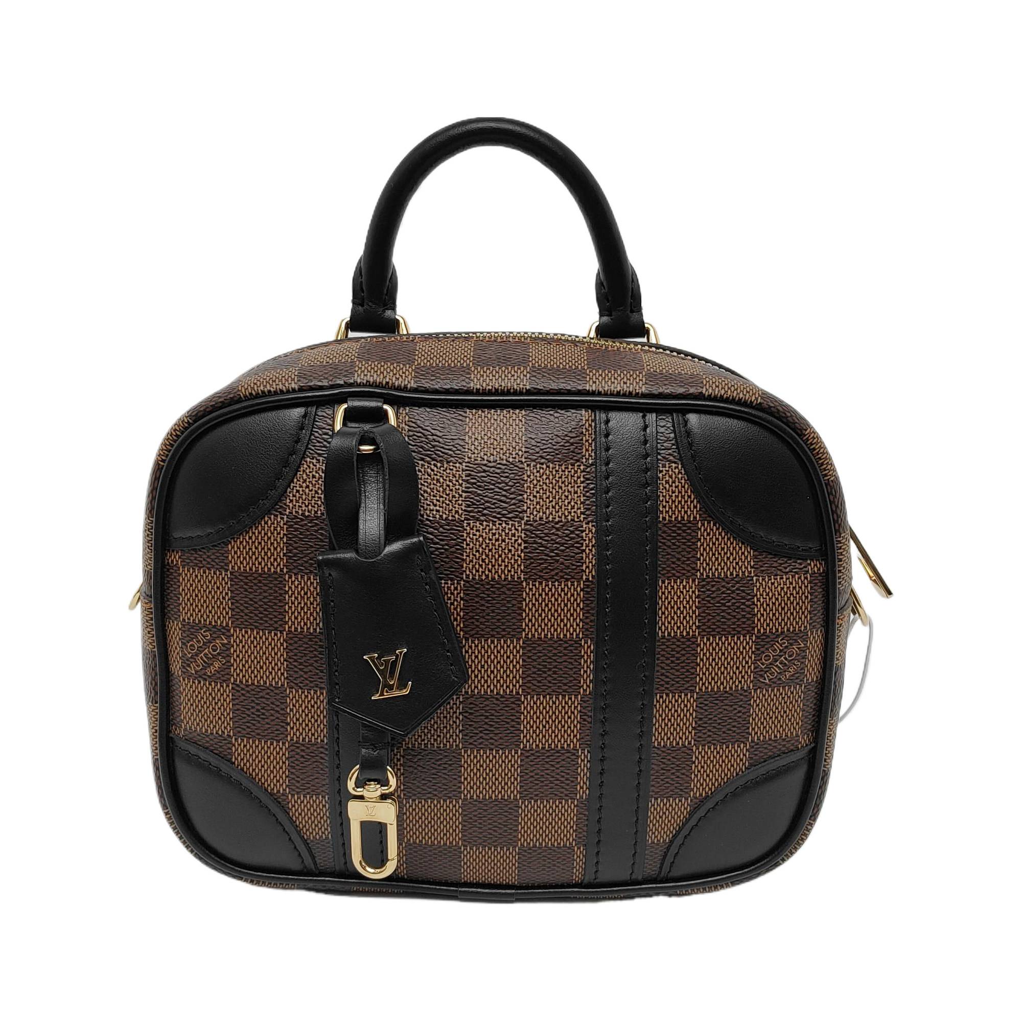 VALISETTE BB Damier Ebene Coated Canvas Brown