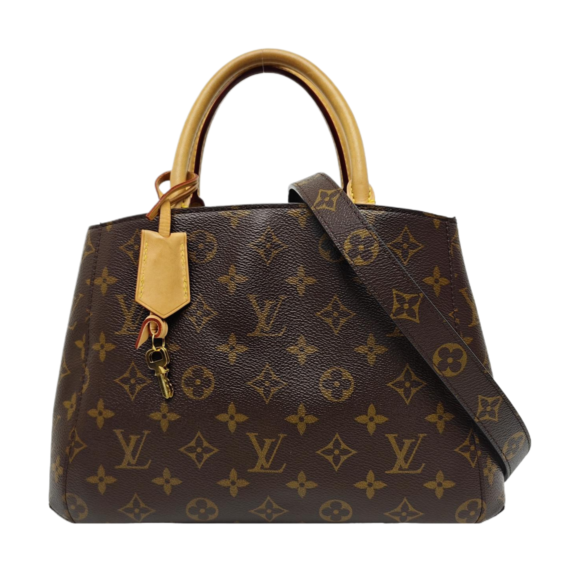 MONTAIGNE Monogram Coated Canvas Brown