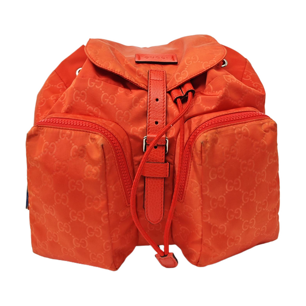 Monogram Nylon Backpack Red