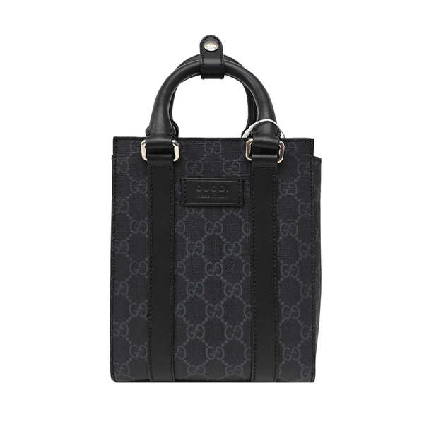 Coated Canvas Tote Bag Mini Black