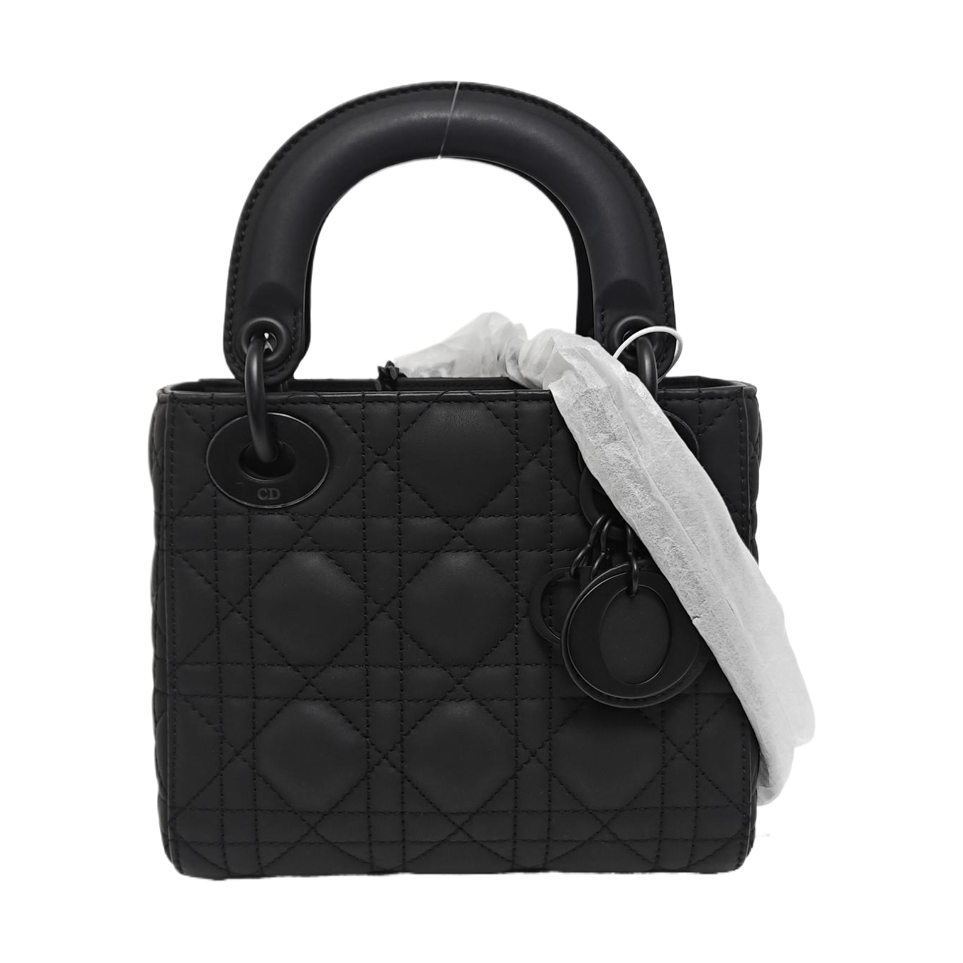 Lady Dior Mini Cannage Calfskin Black