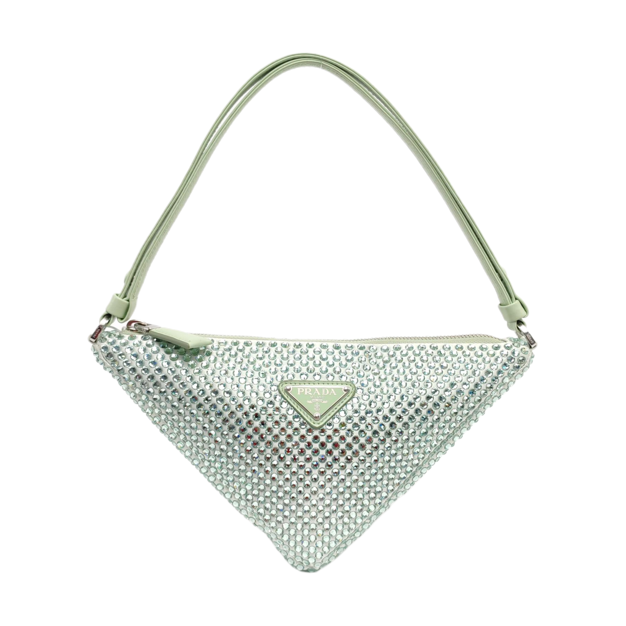 Satin Shoulder Bag Green