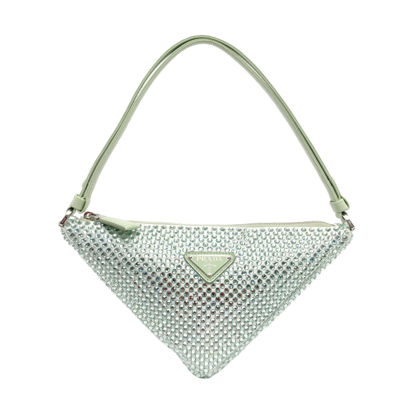Satin Shoulder Bag Green