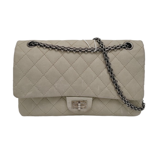 2.55 227 Quilted Calfskin Green