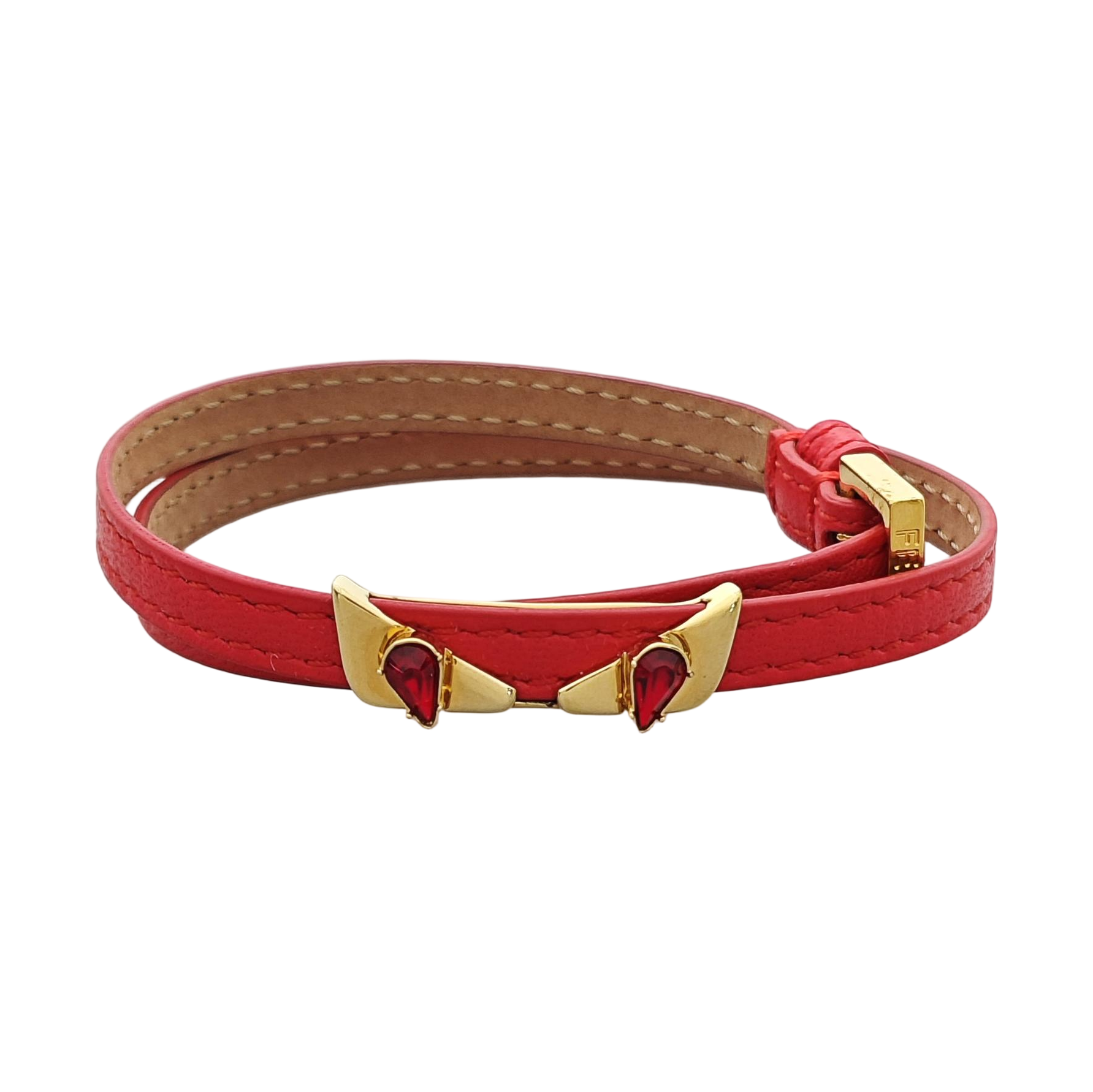 Leather Red Bangle
