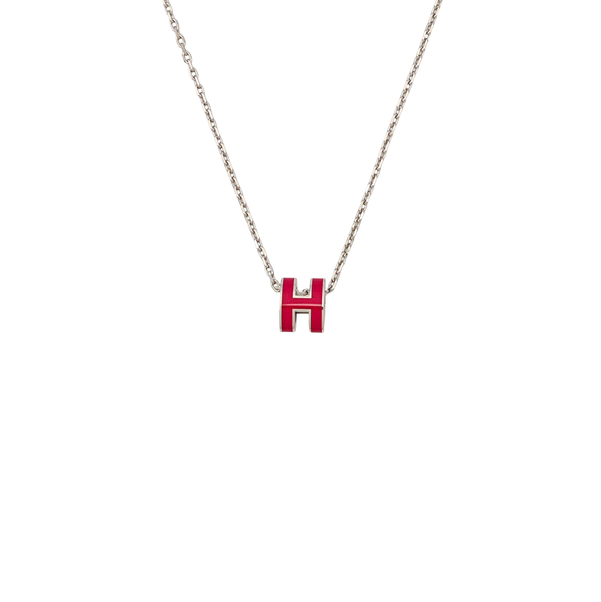 Pop H Metal Silver Necklace