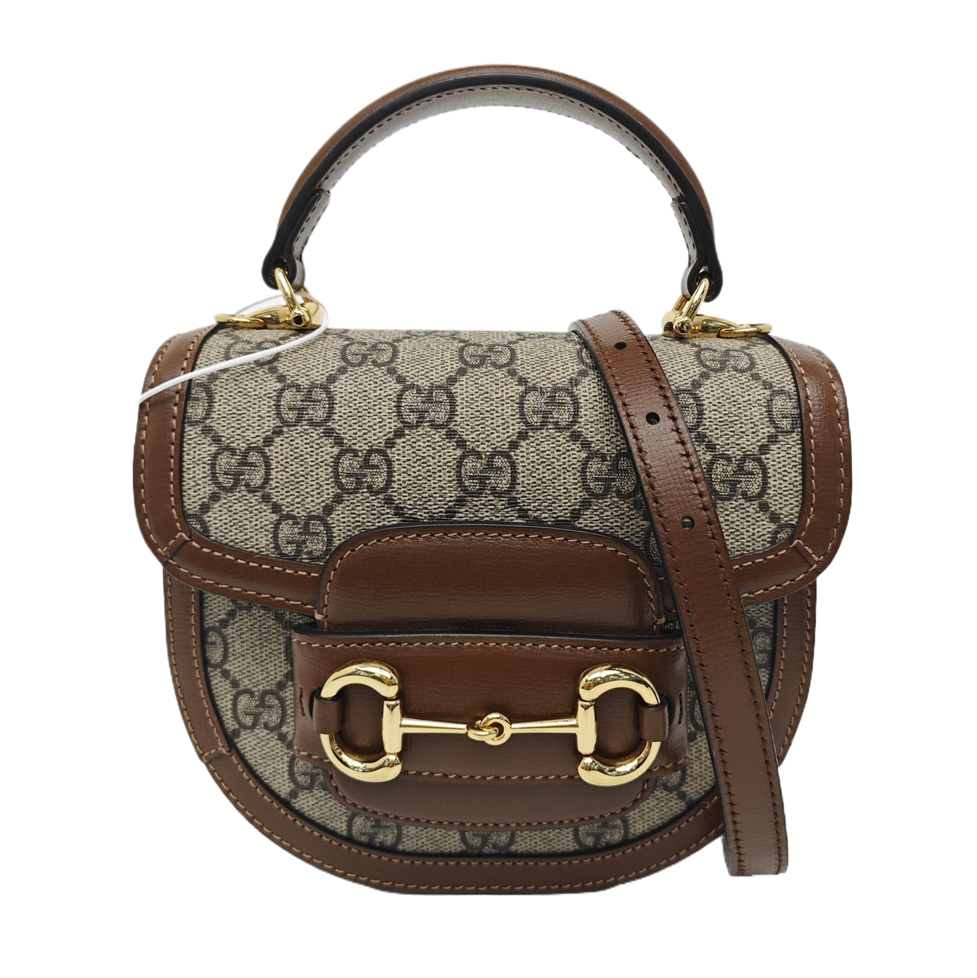 Horsebit 1955 Mini Monogram Coated Canvas Beige