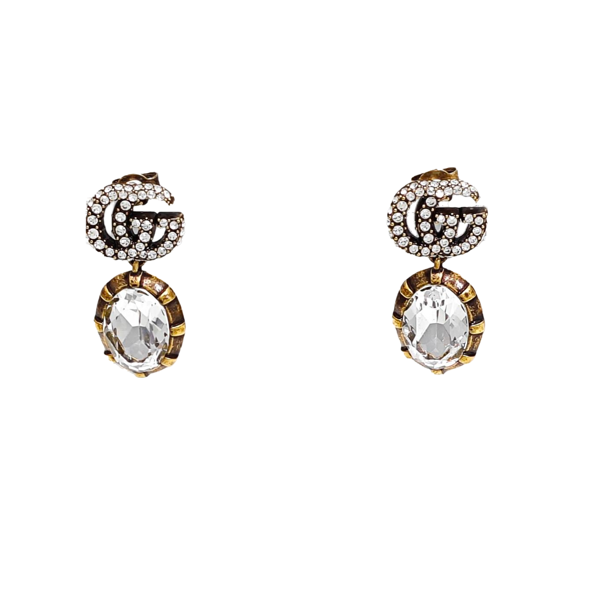 GG Running Metal Gold Earrings