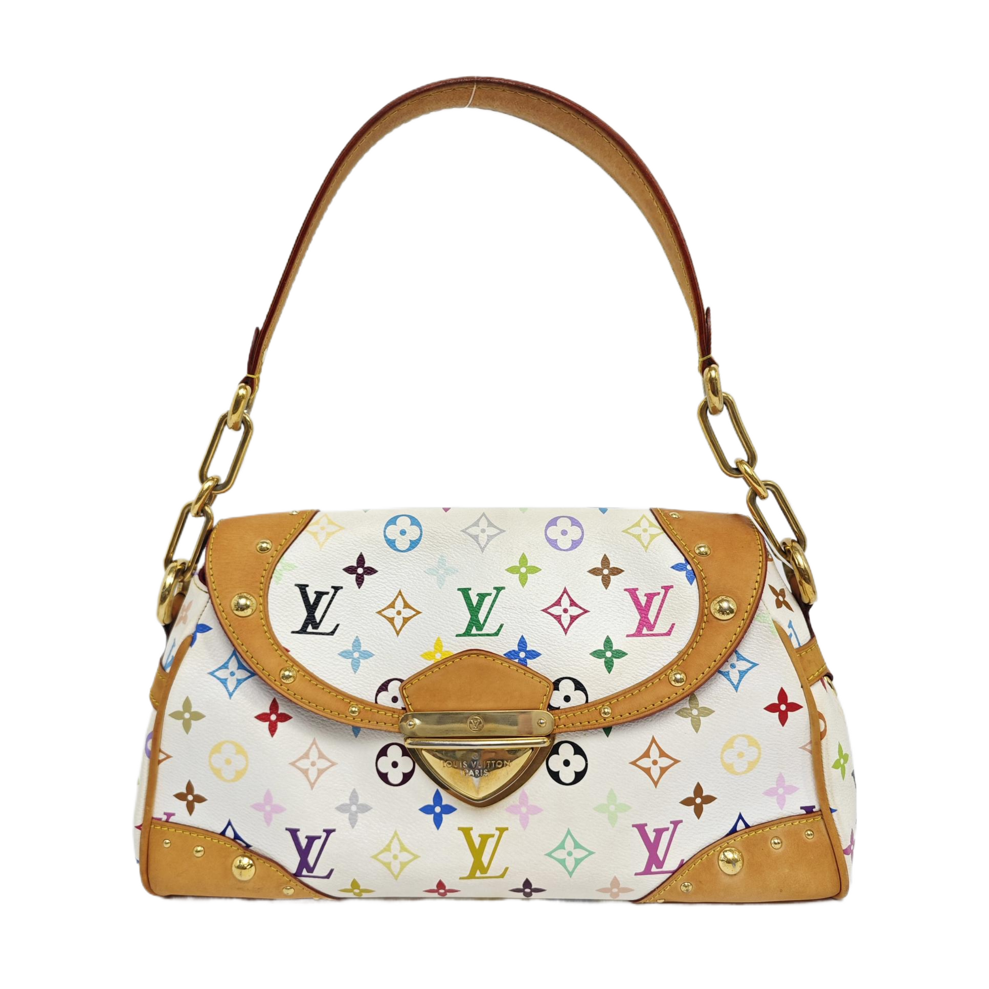 LV × TM BEVERLY MM Monogram Coated Canvas White
