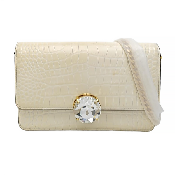 Calfskin Shoulder Bag White