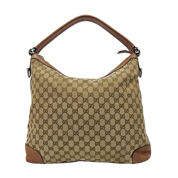 Monogram Canvas Shoulder Bag Beige