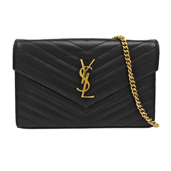 MONOGRAM Medium Chevron Calfskin Black