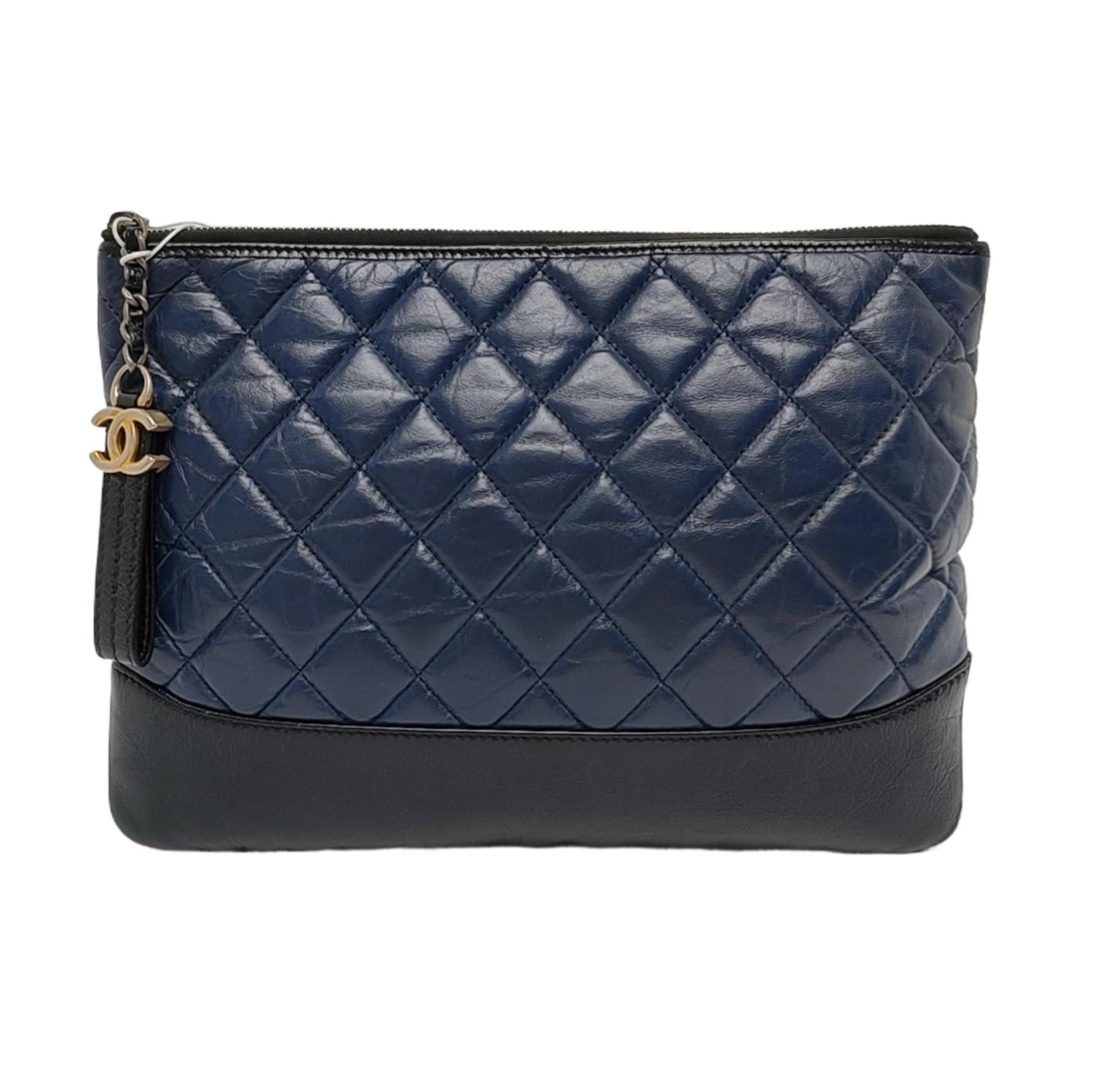 Authenticated pre-owned  GABRIELLE Quilted Calfskin Blue - Clutch at Looply