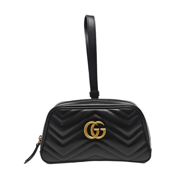 GG Marmont Small Quilted Calfskin Black