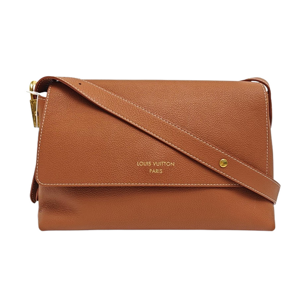 Calfskin Shoulder Bag Brown