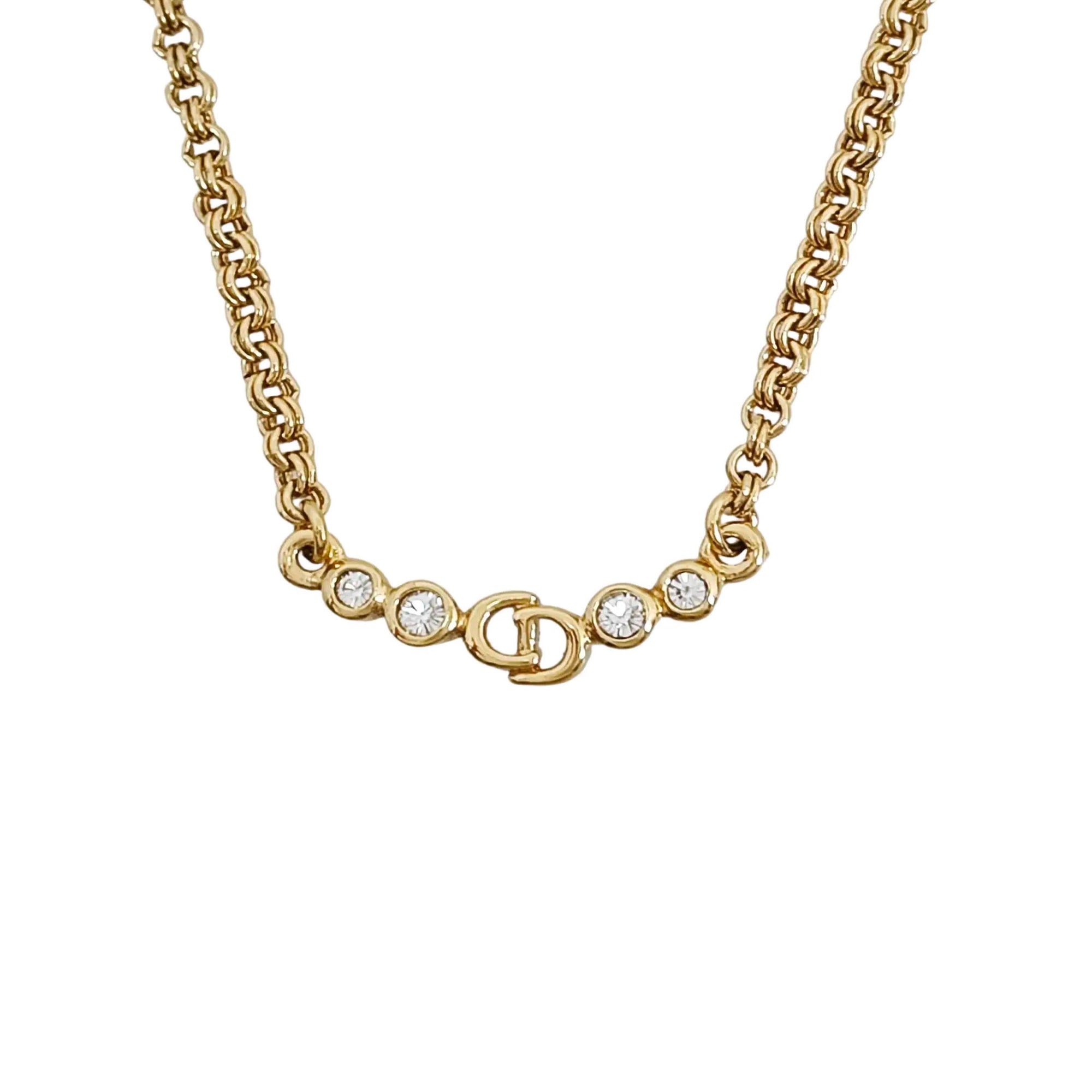 Petit CD Metal Gold Necklace