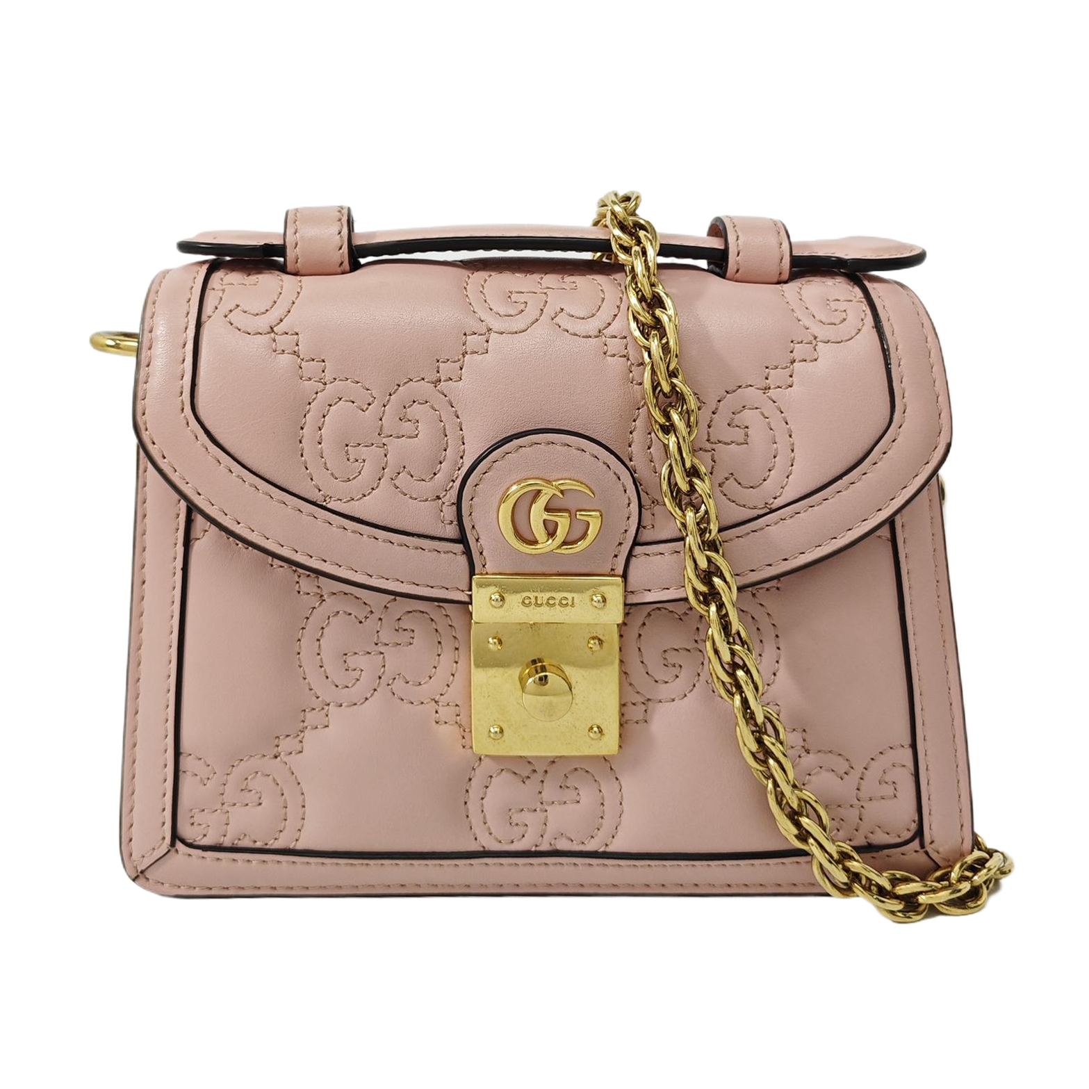 GG Matelassé Quilted Calfskin Pink